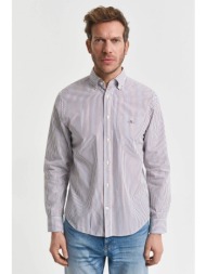 gant ανδρικό πουκάμισο button down με ριγέ σχέδιο regular fit - 3250211 μπορντό