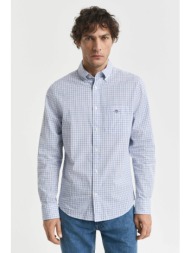 gant ανδρικό πουκάμισο button down με καρό σχέδιο regular fit - 3250214 γαλάζιο
