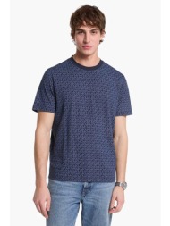 michael kors ανδρικό t-shirt με all-over print - cs5529a5ks μπλε σκούρο
