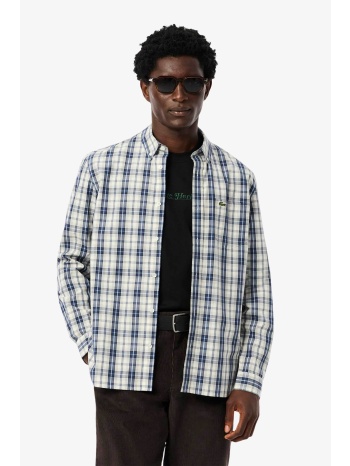 lacoste ανδρικό πουκάμισο button down με καρό σχέδιο σε προσφορά
