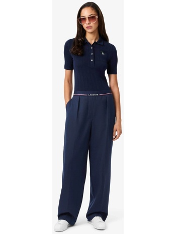 lacoste γυναικείο παντελόνι oversized με λογότυπο στη μέση σε προσφορά