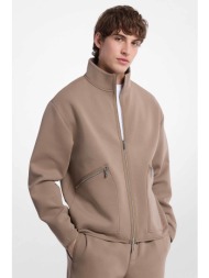 michael kors ανδρική ζακέτα φούτερ με ψηλο λαιμό - cs552h2hdt μπεζ