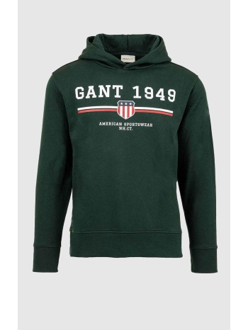 gant ανδρική μπλούζα φούτερ με κουκούλα και graphic logo σε προσφορά