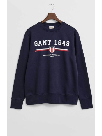 gant ανδρική μπλούζα φούτερ με graphic logo regular fit  σε προσφορά
