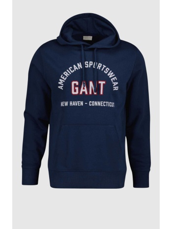 gant ανδρική μπλούζα φούτερ με κουκούλα και graphic logo σε προσφορά
