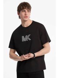 michael kors ανδρικό t-shirt με logo print - ct552ln1v2 μαύρο