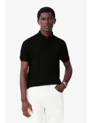 lacoste ανδρική μπλούζα πόλο πικέ με ton-sur-ton κεντημένο λογότυπο regular fit `smart paris stretch