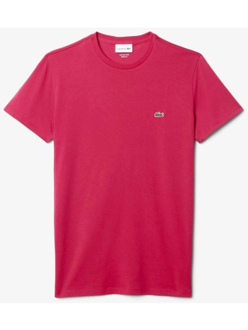 lacoste ανδρικό t-shirt με κεντημένο λογότυπο regular fit 