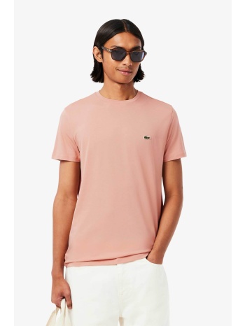 lacoste ανδρικό t-shirt με κεντημένο λογότυπο regular fit 