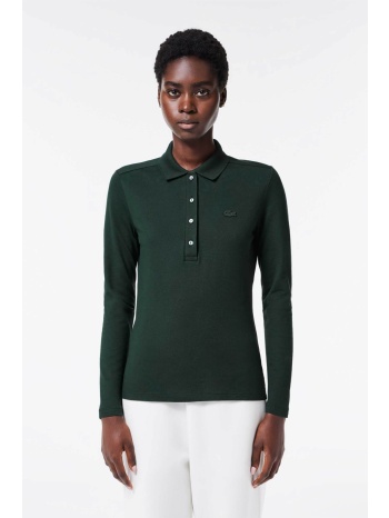 lacoste γυναικεία μπλούζα πόλο `stretch piqué` slim fit  σε προσφορά