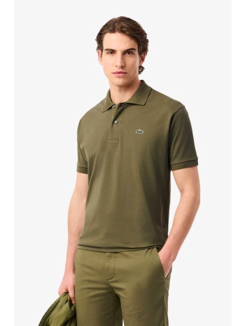 lacoste ανδρική μπλούζα πόλο πικέ κοντομάνικη με κεντημένο