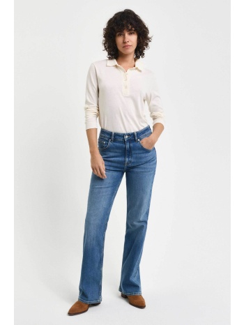 gant γυναικείο τζιν παντελόνι flared πεντάτσεπο slim fit  σε προσφορά