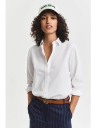 gant γυναικείο πουκάμισο μονόχρωμο regular fit - 4300348 λευκό