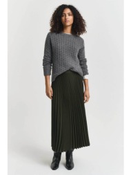 gant γυναικεία maxi φούστα ψηλόμεση πλισέ - 4400169 κυπαρισσί