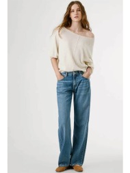 pepe jeans γυναικείο τζιν παντελόνι low-rise flare fit `nicky` - pl2049023v02 μπλε