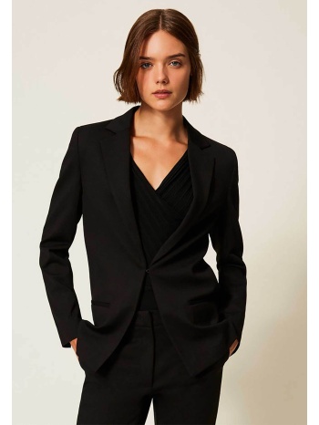 twinset γυναικείο σακάκι μονόχρωμο slim fit - 252tp2601