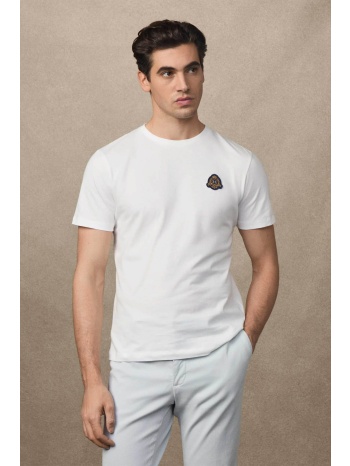 hackett ανδρικό t-shirt με κεντημένο logo patch classic fit σε προσφορά