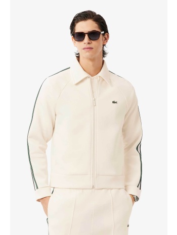 lacoste ανδρική ζακέτα φούτερ με γιακά και κεντημένο σε προσφορά