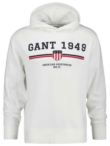 gant ανδρική μπλούζα φούτερ με κουκούλα και graphic logo σε προσφορά