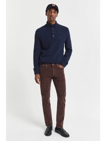 gant ανδρικό παντελόνι κοτλέ slim fit (34l) - 1000439 καφέ