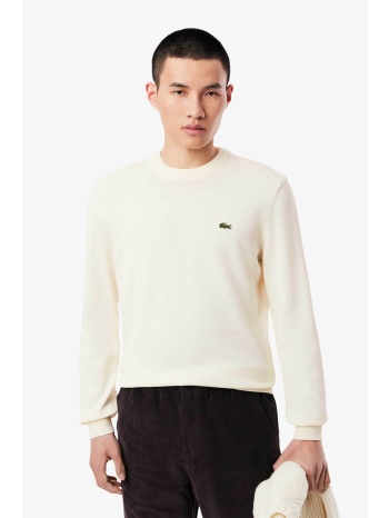 lacoste ανδρικό πουλόβερ με κεντημένο λογότυπο regular fit