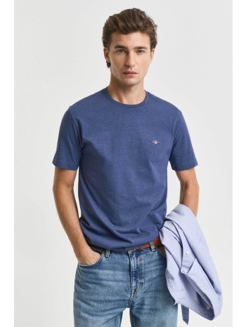 gant ανδρικό t-shirt μονόχρωμο με κεντημένο λογότυπο σε προσφορά