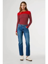 pepe jeans γυναικείο τζιν παντελόνι mid-rise straight fit `mary` - pl2047305aa0 μπλε