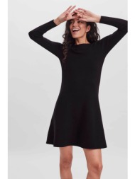 vero moda γυναικείο mini φόρεμα μονόχρωμο - 10254807 μαύρο