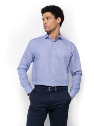 the bostonians ανδρικό πουκάμισο με ψιλό καρό σχέδιο custom fit `chester twill` - anp2423 μπλε
