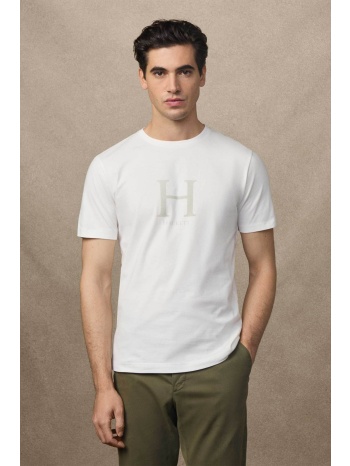 hackett ανδρικό t-shirt με monogram print classic fit  σε προσφορά