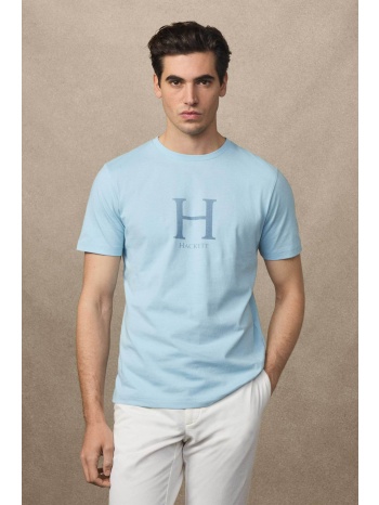 hackett ανδρικό t-shirt με monogram print classic fit  σε προσφορά