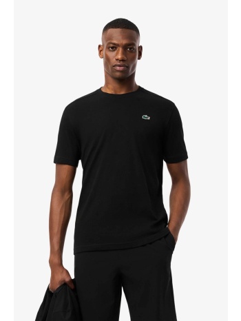 lacoste ανδρικό t-shirt μονόχρωμο με κεντημένο λογότυπο