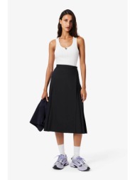 lacoste γυναικεία midi φούστα πλισέ με κρουαζέ κλείσιμο - jf5406 μπλε σκούρο