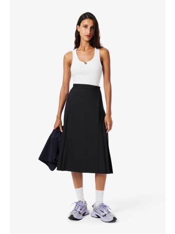 lacoste γυναικεία midi φούστα πλισέ με κρουαζέ κλείσιμο 