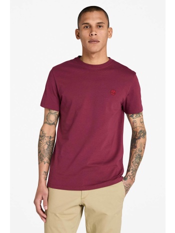 timberland ανδρικό t-shirt μονόχρωμο με κεντημένο λογότυπο
