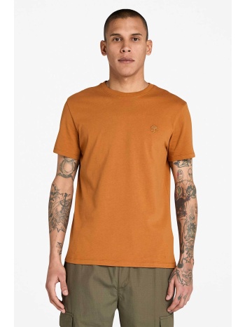 timberland ανδρικό t-shirt μονόχρωμο με κεντημένο λογότυπο
