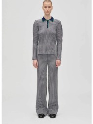 stine goya γυναικείο παντελόνι ribbed flare fit - sg-aw25-k057-2356 γκρι