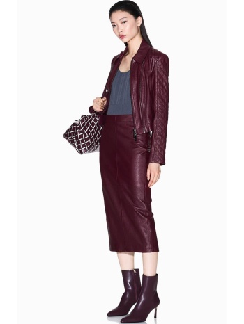 armani exchange γυναικεία midi δερμάτινη φούστα 