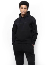 the bostonians ανδρική μπλούζα φούτερ με κουκούλα και logo print regular fit - ro1011 μαύρο