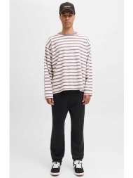 jack & jones ανδρικό παντελόνι φόρμας μονόχρωμο - 12279134 μαύρο