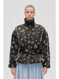 stine goya γυναικείο μπουφάν με all-over floral print - sg-aw25-j056-2407 μαύρο