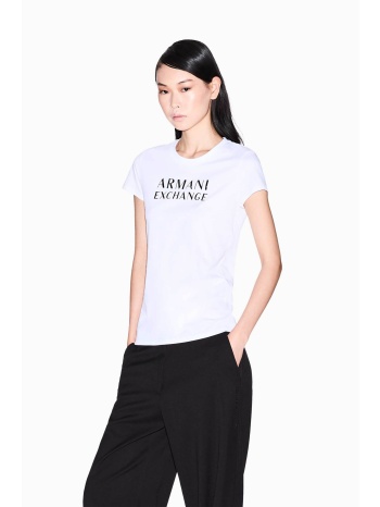 armani exchange γυναικείο t-shirt με logo slim fit  σε προσφορά