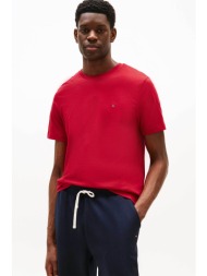 tommy hilfiger ανδρικό t-shirt με λογότυπο regular fit - mw0mw39995 κόκκινο