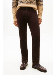tommy hilfiger ανδρική παντελόνι chino straight fit - mw0mw40267 καφέ
