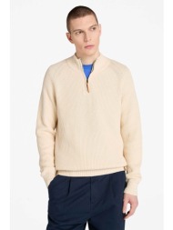 timberland ανδρικό πουλόβερ textured με φερμουάρ 1/2 regular fit `williams river` - tb0a5m8pefl1 μπε