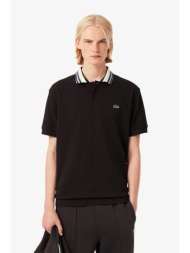 lacoste ανδρική μπλούζα πόλο πικέ με contrast γιακά και κεντημένο λογότυπο classic fit - ph5421-00 κ