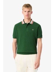lacoste ανδρική μπλούζα πόλο πικέ με contrast γιακά και κεντημένο λογότυπο classic fit - ph5421-00 π