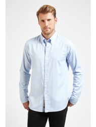 la martina ανδρικό πουκάμισο μονόχρωμο ``leon`` - ccmc03-ox014