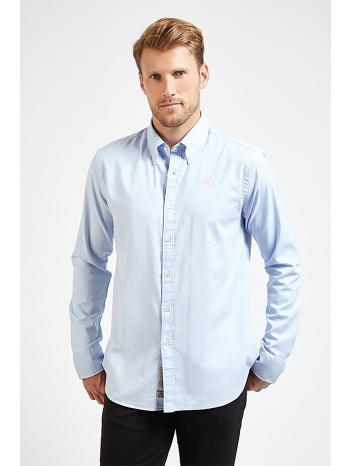 la martina ανδρικό πουκάμισο μονόχρωμο ``leon`` 