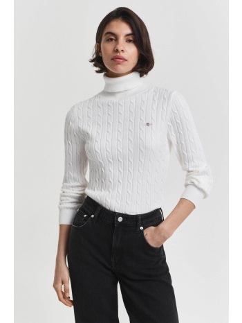 gant γυναικεία πλεκτή μπλούζα ζιβάγκο με cable knit pattern